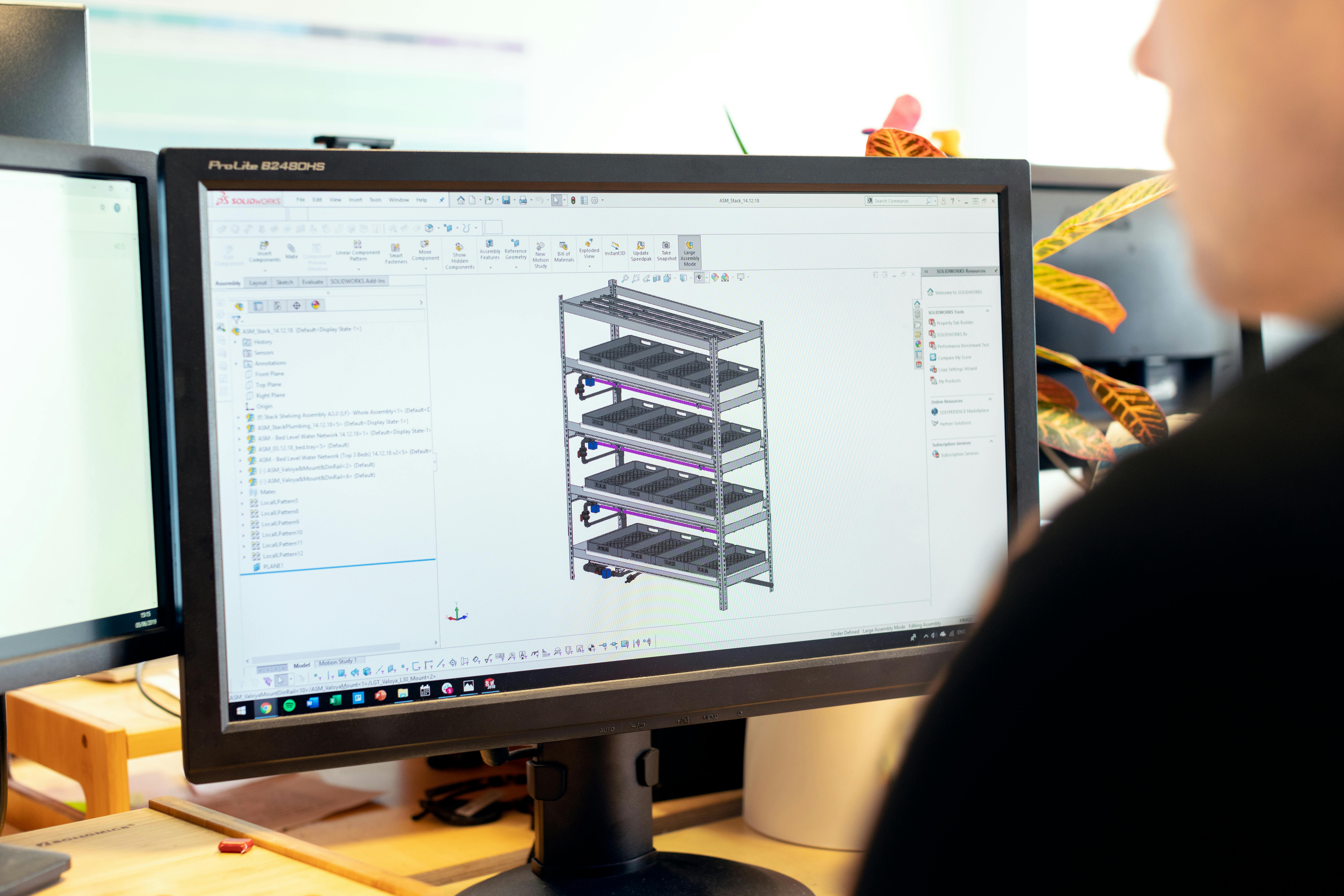 Engineers reviewing CAD and layouts