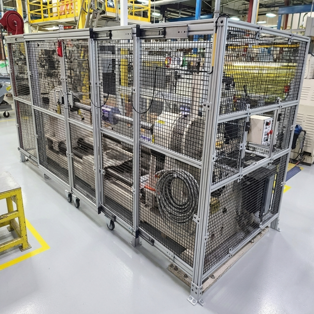 CNC machine visibility guard panels